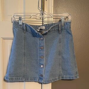 Forever 21 button front denim skirt